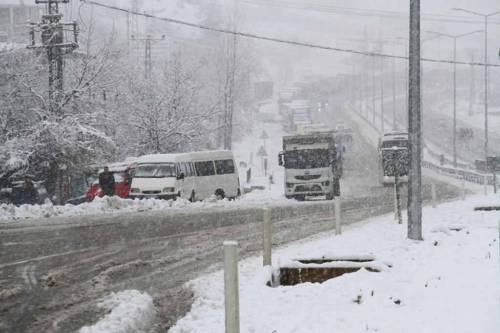 Samsun'dan kar manzaraları