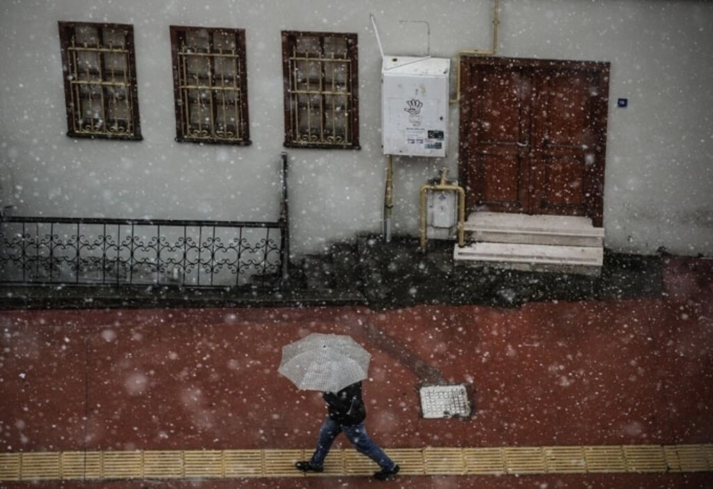 Samsun'dan kar manzaraları