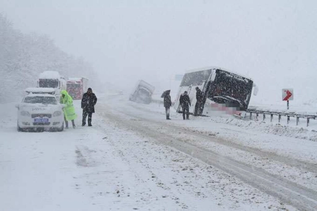 Samsun'dan kar manzaraları