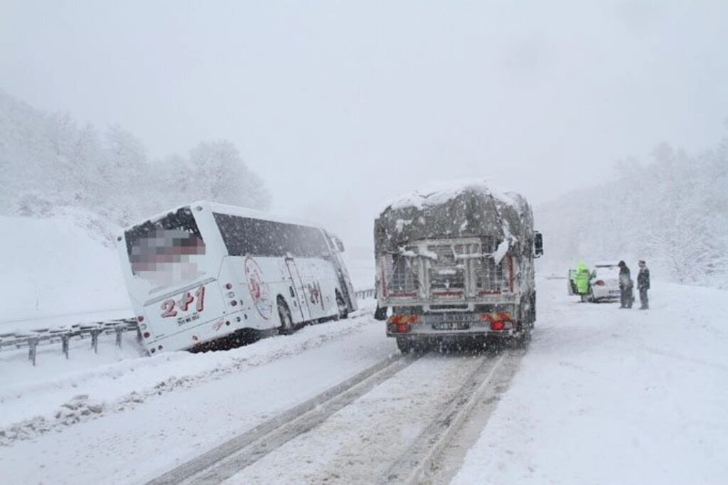 Samsun'dan kar manzaraları