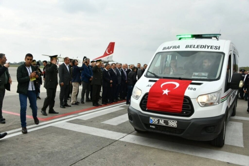 Şehit Mutlu Can Meşeci’nin cenazesi Samsun'a getirildi