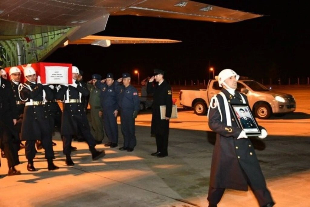 Şehit Kemal Sayar'ın naaşı Samsun'da